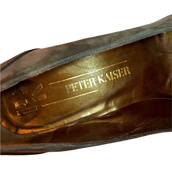 Peter Kaiser Grey Suede Low Heels Vintage Designer Retro shoe 7.5 pumps VTG - Picture 5 of 12